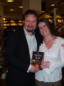 Matt and his wife, Sarah, at the end of the book launch